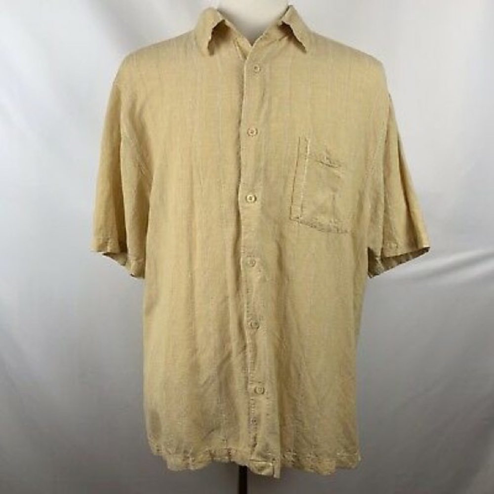 Havanera Co Linen Rayon Blend Camp Shirt